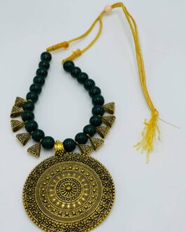 Antique Necklace With Green Stones